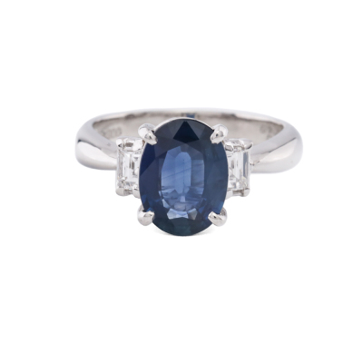 2.49ct Sapphire & Diamond Ring