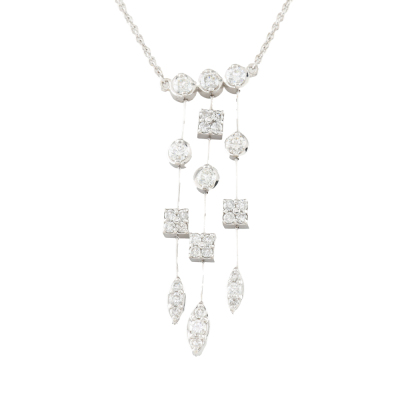 1.00ct Diamond 18ct White Gold Necklace