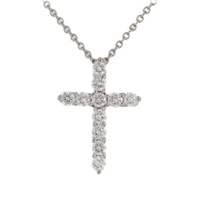 Tiffany & Co Small Cross Diamond Pendant