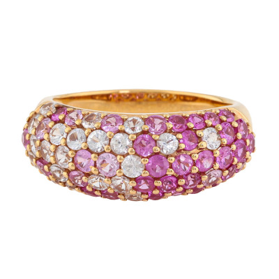 2.45ct Pink & Colourless Sapphire Ring