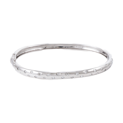 0.61ct Diamond Bangle, 18ct Gold 13.6g