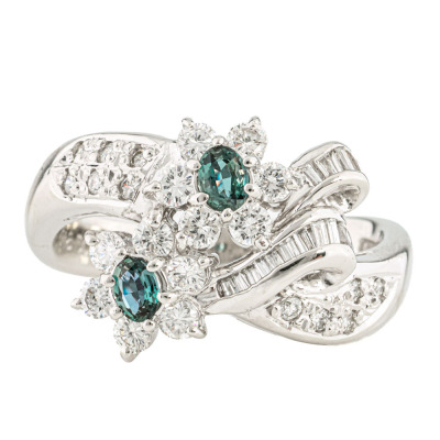 0.18ct Alexandrite & Diamond Ring