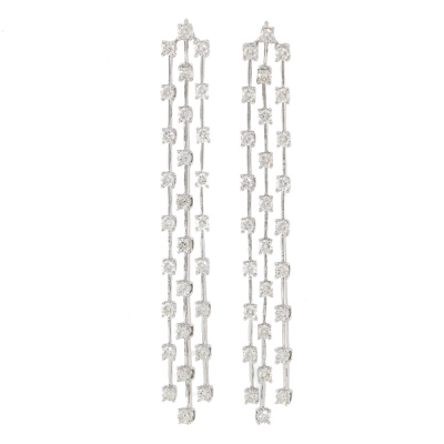 3.07ct Diamond Dress Earrings