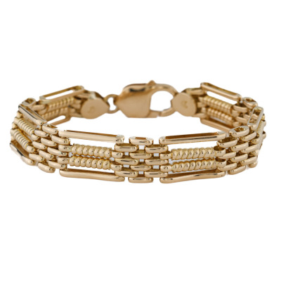 Gold Gate Link Bracelet, 18ct 31.9g