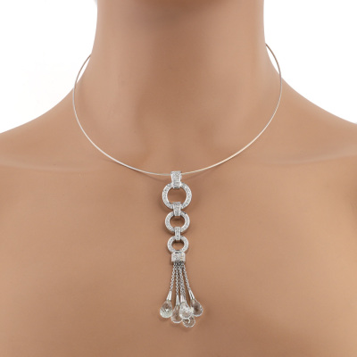 Topaz & Diamond Pendant 18ct White Gold