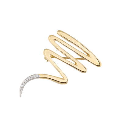 Tiffany & Co. Zig Zag Brooch with Diamonds