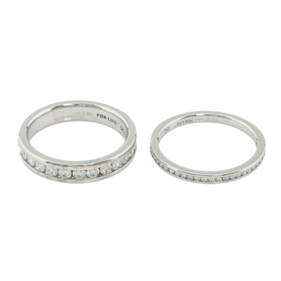 Two Diamond Eternity Ring Set