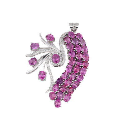 17.37ct Unheated Ceylon Pink Sapphire Pendant