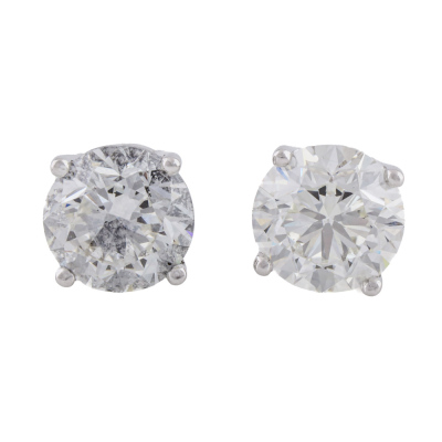 2.00ct Diamond Studs GIA E VS2, F VS2