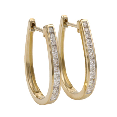 0.49ct Diamond Huggie Earrings