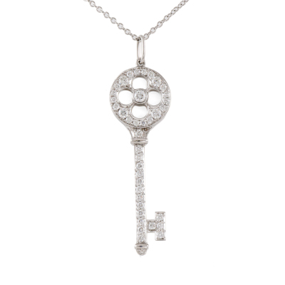 Tiffany & Co Key Diamond Pendant