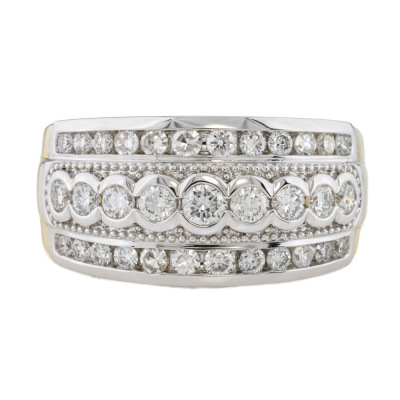18ct Gold & Platinum Diamond Dress Ring