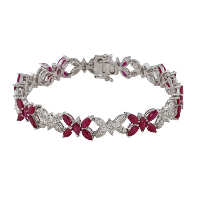 7.30ct Ruby & Diamond Bracelet