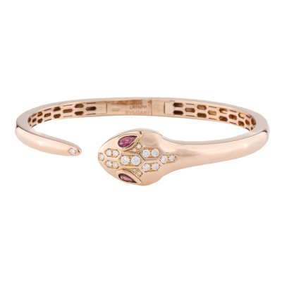 Bvlgari Serpenti Seduttori Bracelet Rubellite & Diamond
