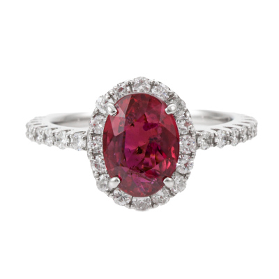 3.00ct Pigeon Blood Ruby & Diamond Ring