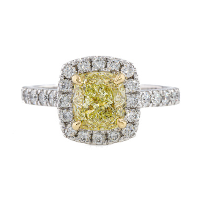 1.51ct Fancy Yellow Diamond Ring GIA SI2