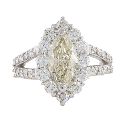 1.13ct Centre Diamond Halo Ring
