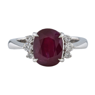 3.50ct Ruby & Diamond Ring