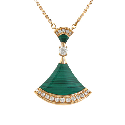 Bvlgari Divas Dream Diamond & Malachite Necklace