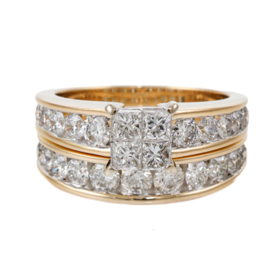 Diamond Engagement Ring & Eternity Ring Set