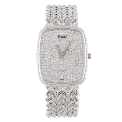 Piaget 18ct White Gold with Diamonds Watch 63.3g