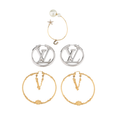 Louis Vuitton, Versace & Christian Dior Earrings