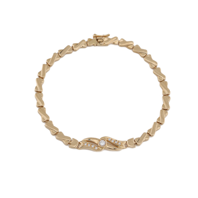 Diamond Bracelet 18ct Gold 13.6g