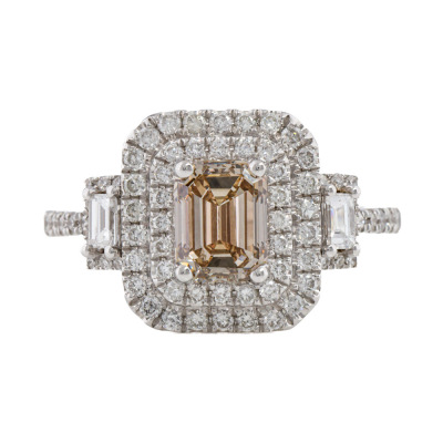 1.01ct Centre Champagne Diamond Ring