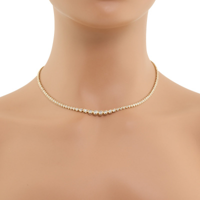 5.00ct Diamond Tennis Necklace, 18ct Gold