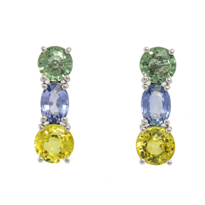 4.47ct Multicolour Sapphire Earrings