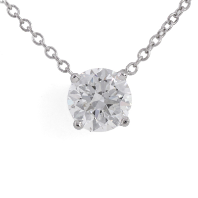 0.90ct Diamond Solitaire Pendant GIA G IF