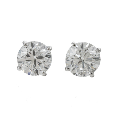 3.00ct Diamond Studs GIA D SI2, E SI2