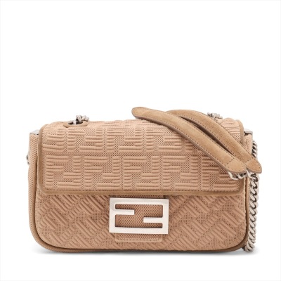 Fendi Midi Knit Baguette Chain Bag