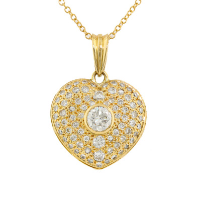 1.00ct Diamond Heart Pendant