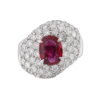 1.75ct Ruby & 2.62ct Diamond Ring