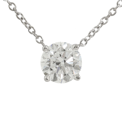 0.70ct Diamond Solitaire Pendant GIA D VVS1
