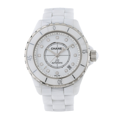 Chanel J12 White Ceramic with Diamonds Watch