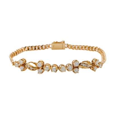 0.98ct Diamond Bracelet, 20ct Gold