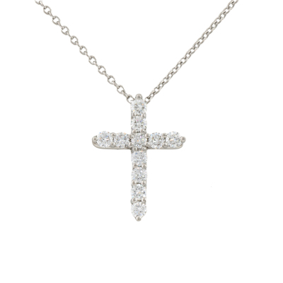 Tiffany & Co. Small Cross Diamond Pendant
