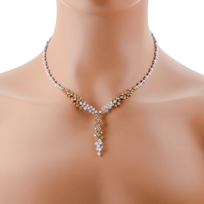Champagne & White 5.50ct Diamond Necklace