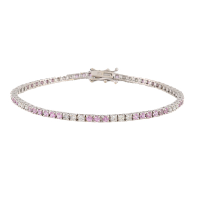 1.60ct Pink Sapphire & Diamond Bracelet