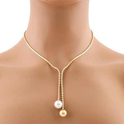 11.6mm South Sea Pearl & 1.50ct Diamond Necklace