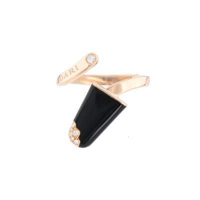 Bvlgari Gelati Onyx & Diamond Ring