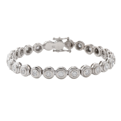 3.90ct Diamond Tennis Bracelet, 18ct Gold 32.6g