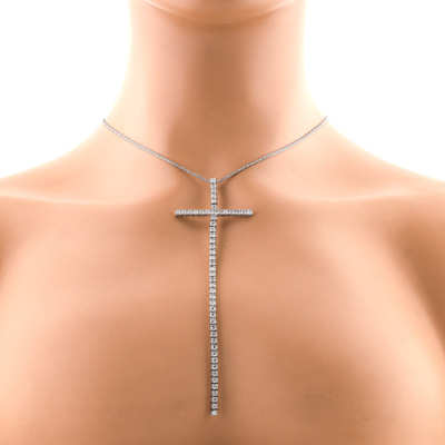 2.61ct Diamond Cross Pendant