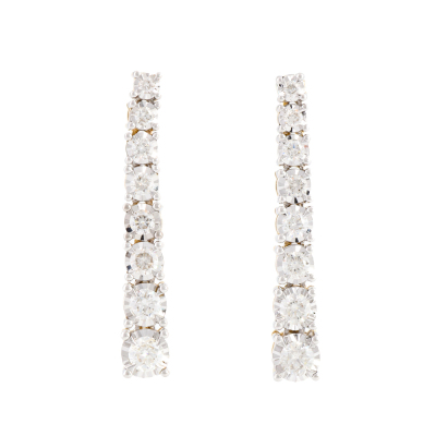 1.08ct Diamond Drop Earrings