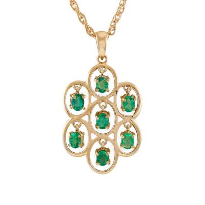 1.27ct Emerald Gold Pendant 12.3g