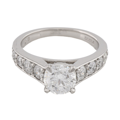 0.91ct Diamond Solitaire Ring GIA D SI1