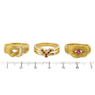 3 Yves Saint Laurent Rings Set - 2