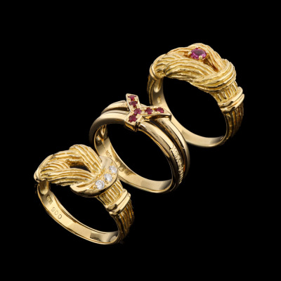 3 Yves Saint Laurent Rings Set - 5